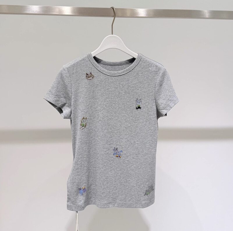 Mm Mai Mai 2026 New Casual Style Cartoon Embroidered Short-Sleeved T-Shirt Women's Round Neck Slimming Top 4H5102271