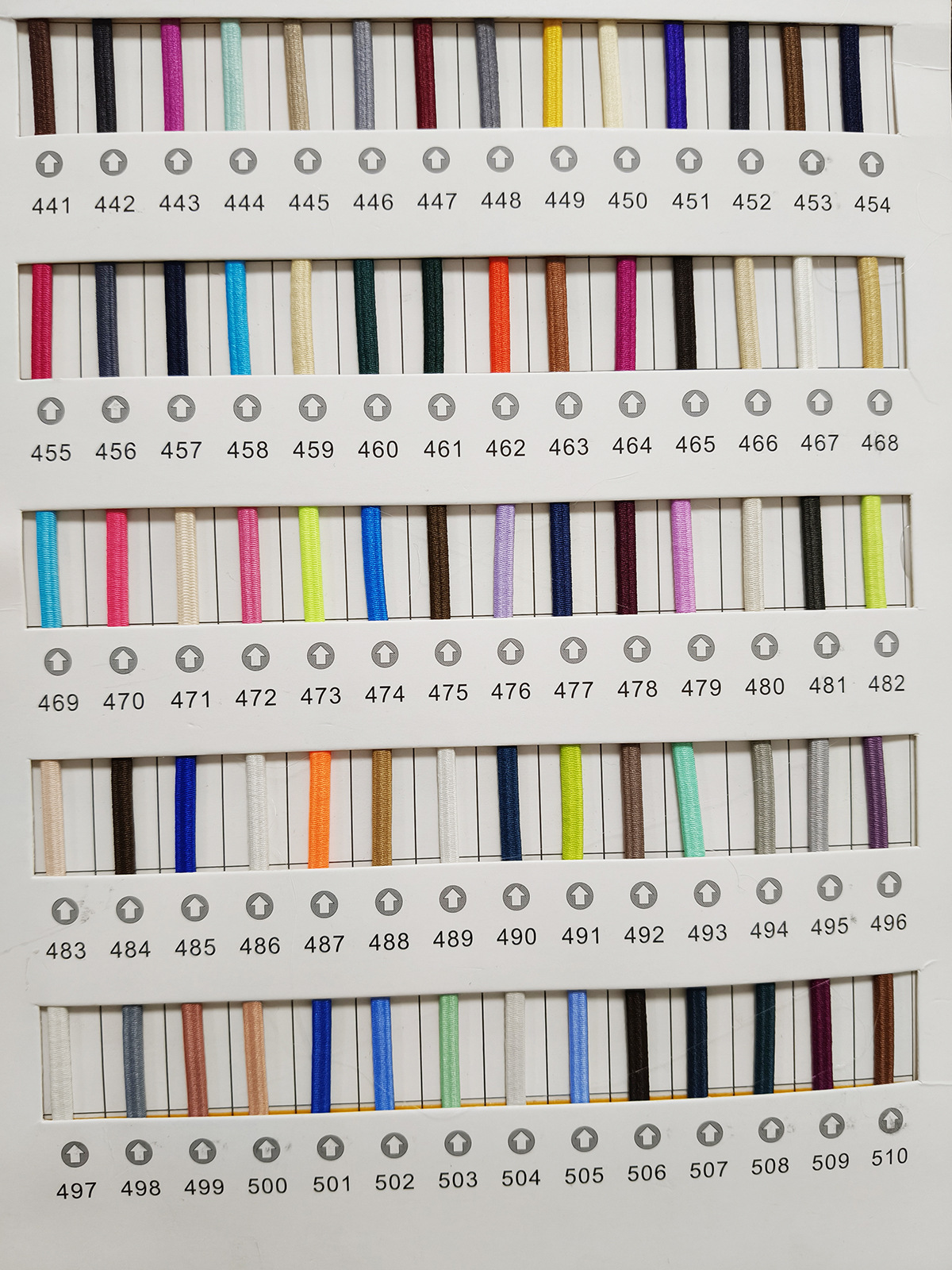 210 color 4 / 5 / 7mm color sólido Ruyi cuerda elástica plana plana elástica de látex cuerda elástica