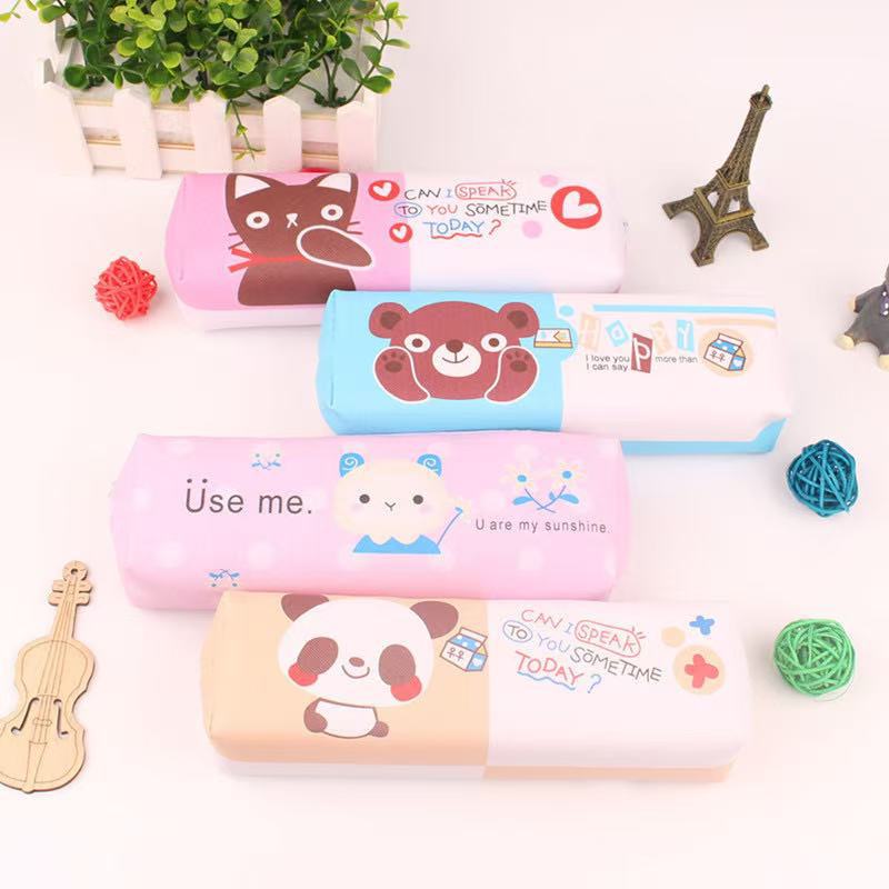 Fábrica al por mayor caja de lápiz de dibujos animados creativo nuevo bolso de papelería niños estudiante Regalo De vacaciones aprendizaje papelería lápiz bolsa