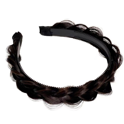 Korean Fishbone Braid Hair Band Non-Slip Toothed Macrame Braid Hair Band Sweet Loose Youthful Aging Hair Accessory Wholesaler