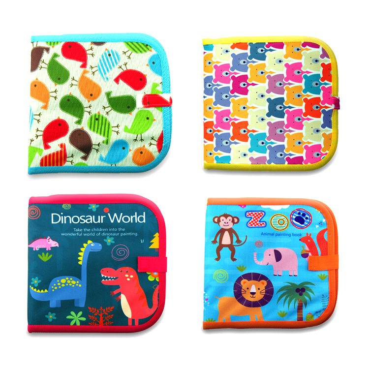 Pizarra de niños DIY libre colorear pintura libro inteligencia ciencia y educación borrable álbum dibujos animados animal graffiti tablero dibujo