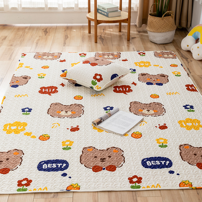 Cotton Baby Crawling Mat Children's Floor Mat Bedroom Living Room Household Floor Mat Tatami Bay Window Mat Blanket