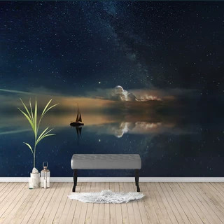 墙纸3d立体星空顶背景墙壁纸客厅壁布主题卧室天花板墙布壁画