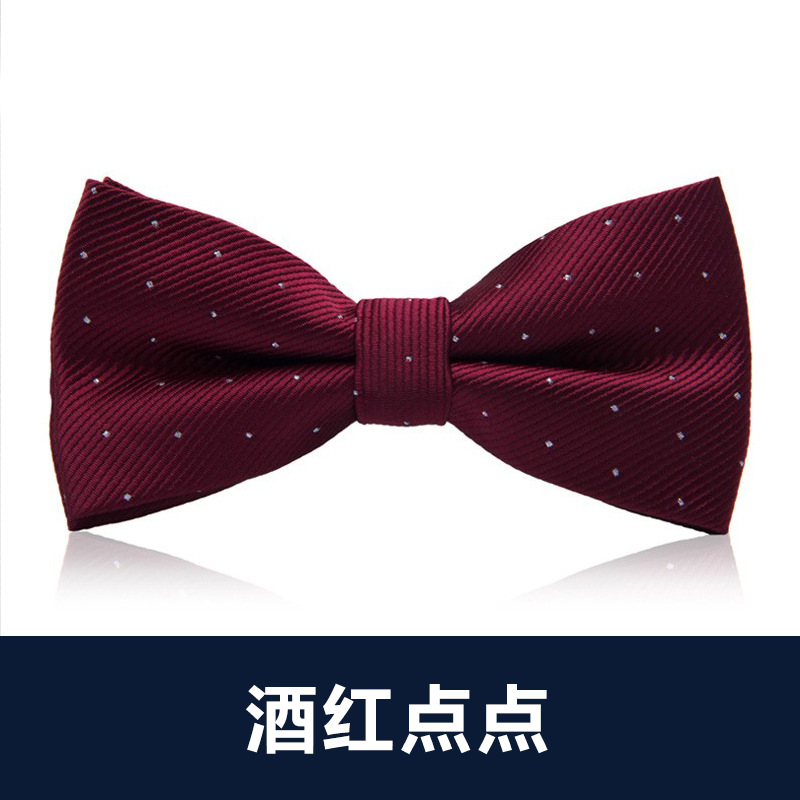 ↤ ↤ ↤ 와인 레드 도트 나비넥타이 ↢⇢⇢