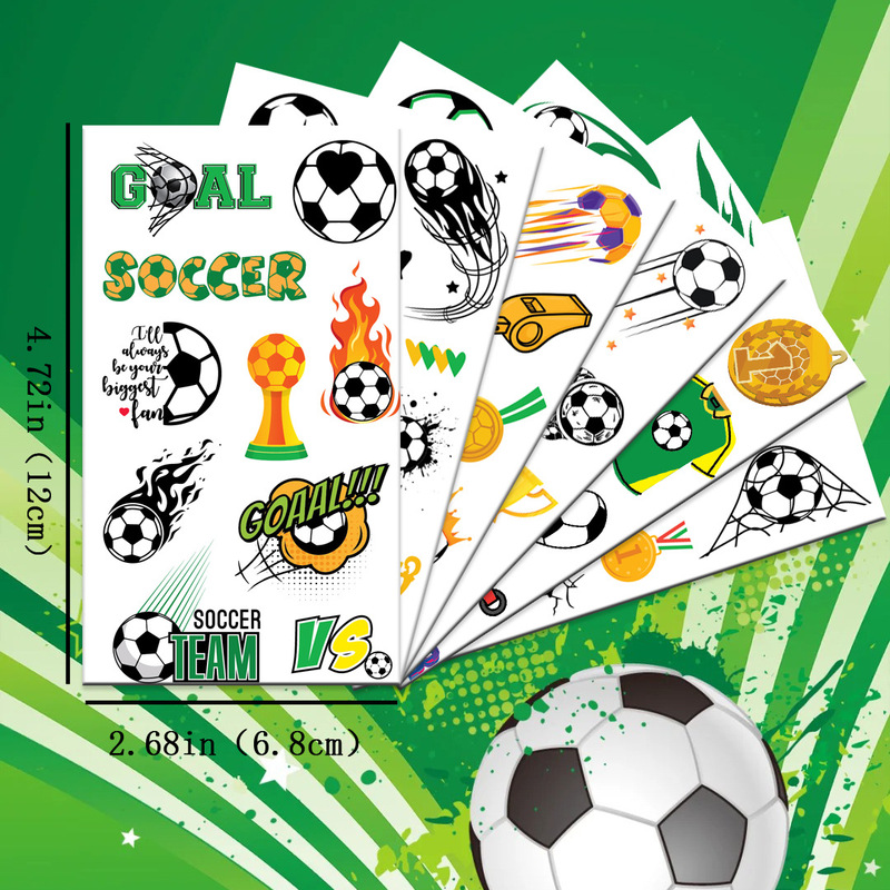 Amazon 新しいサッカータトゥーステッカー スポーツイベント ワールドカップ ファンクラブ イベント 漫画 一時的なステッカー|undefined