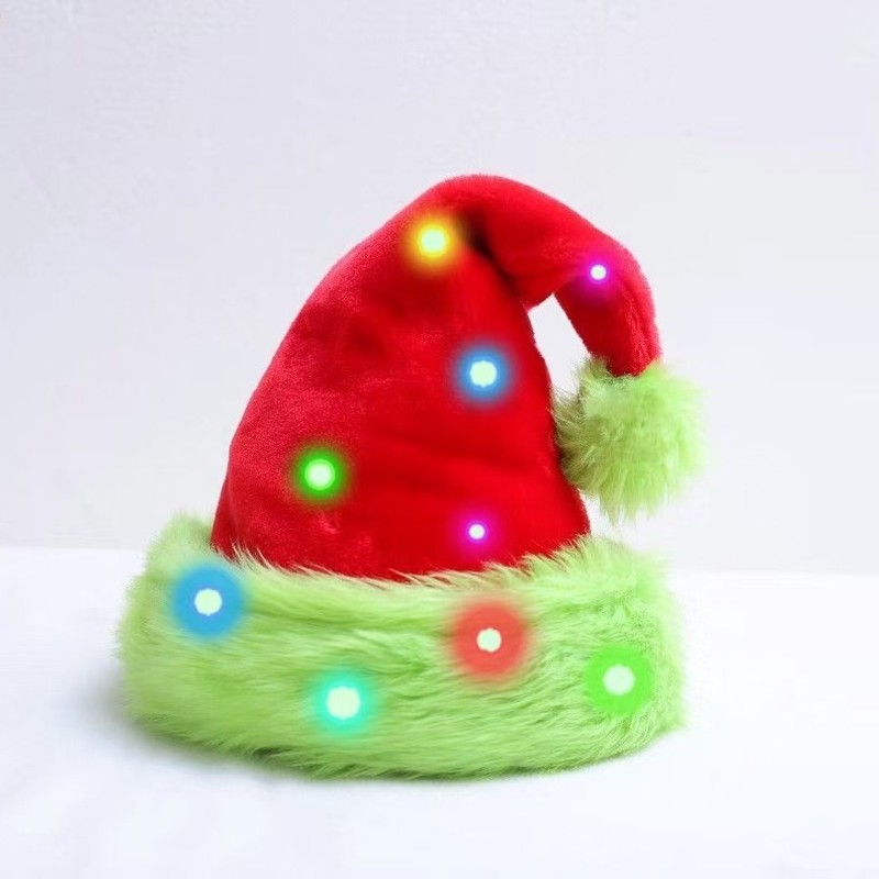 クロスボーダー新作2025蛍光グリーンクリスマスハット、クリエイティブな生端クリスマスパーティー用品、新しいユニークな装飾|undefined