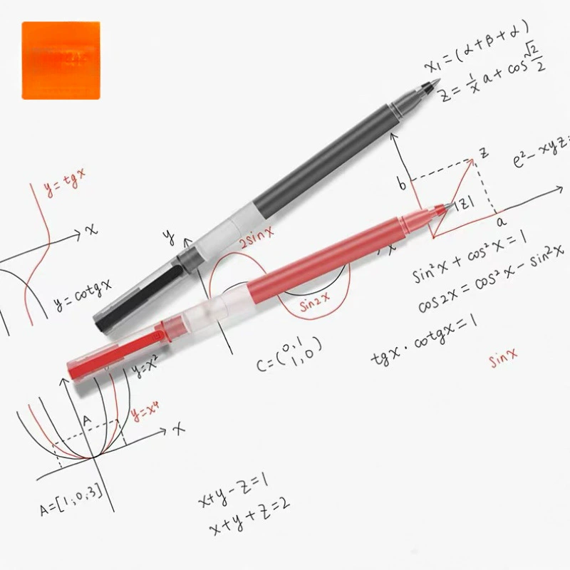 Крупная Xiaomi нейтральная ручка с чернилами - черная красная ручка цвет подпись канцелярские товары для студентов.