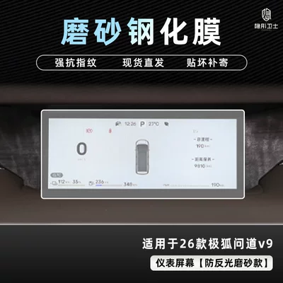 Car interior film | Interior Decoration Accessories - jihu-asked-v9-anti-reflective-instrument-9k-fine-frosted-anti-fingerprint-tempered-film