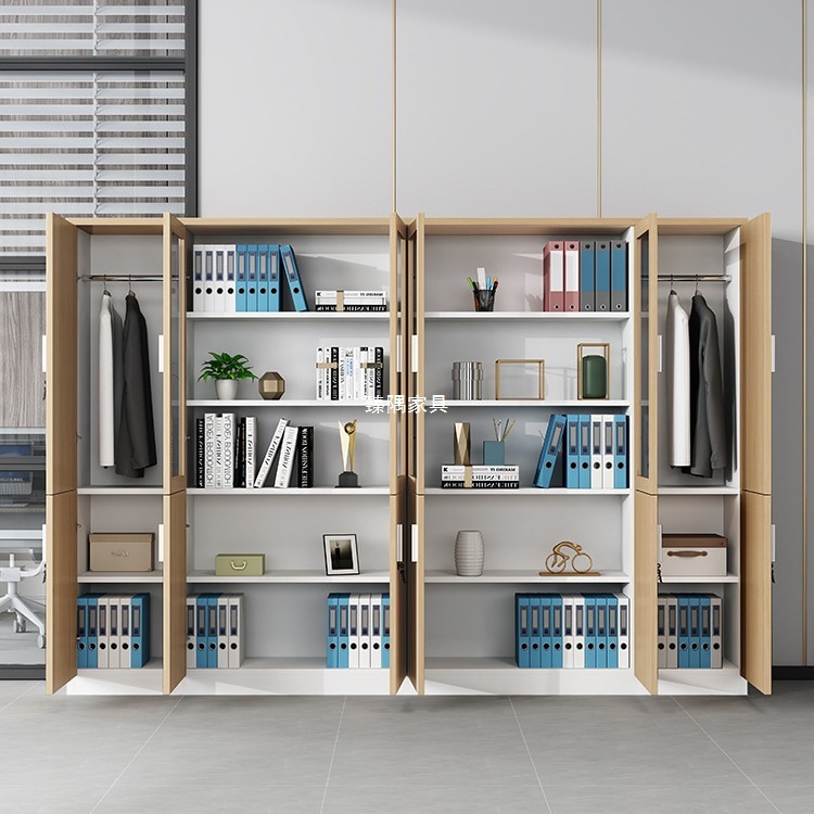 Gabinete de archivos de madera simple y moderno Gabinete de archivos Gabinete de archivos Gabinete de almacenamiento Gabinete de vidrio con bloqueo Gabinete de oficina
