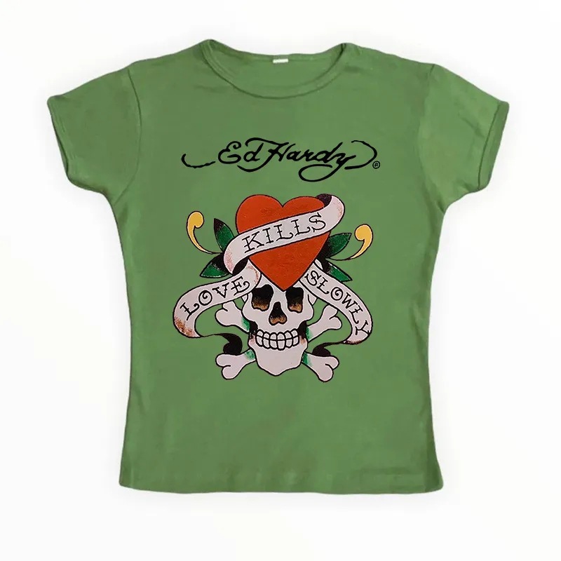 Punk-Print-y2k-Clothing-Crop-T