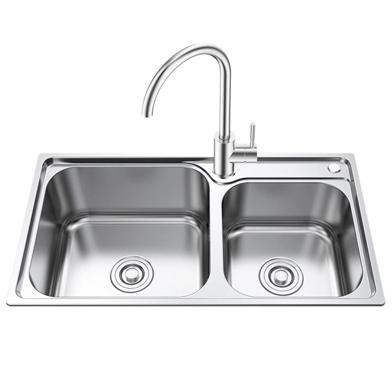Раковина для кухни Faao Bathroom из нержавеющей стали 304, двойная раковина, умывальник, встроенный под столешницу
