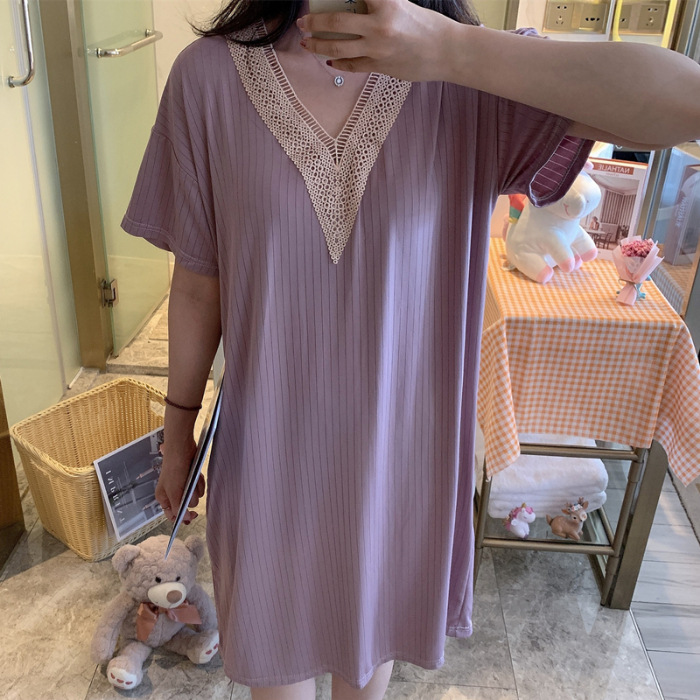 Transmisión en vivo el comercio exterior 2023 verano princesa estilo camisón dulce linda chica corazón manga corta hogar desgaste celebridad en línea se puede usar fuera
