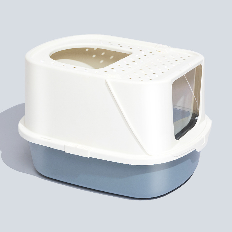 La caja de arena para gatos está completamente cerrada, a prueba de salpicaduras externas, la caja de heces para gatos, la caja de arena para gatos desodorante, la caja de arena para gatos
