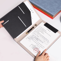 A 4フォルダ多機能資料冊シンプル契約本企業マネージャのサイン板クリップ展示業クリップカスタムロゴ