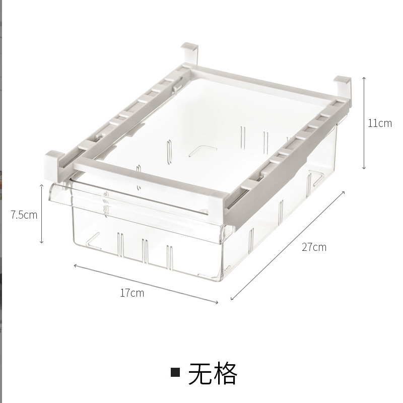 Cajón de cocina caja de almacenamiento de refrigerador hogar frutas y verduras colgando caja de huevo con soporte caja de conservación de alimentos transparente