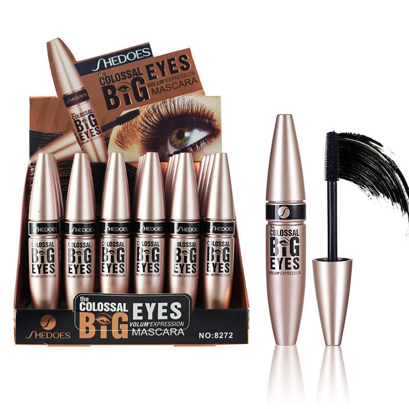 SHEDOES Venta caliente largo y grueso curling impermeable a prueba de sudor no floreciente botella de inyección rimel maquillaje transfronterizo