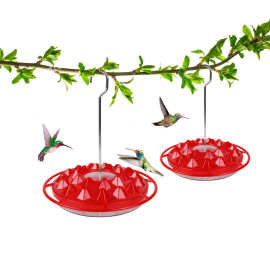 Hummingbird feeder跨境热卖户外悬挂式六边形蜂鸟喂鸟器喂食器