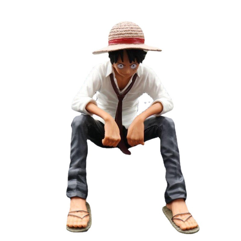 Dibujos animados de una pieza decoración del coche en línea celebridad Luffy nieve hecha a mano es decoración de la consola central del coche muñeca Linda