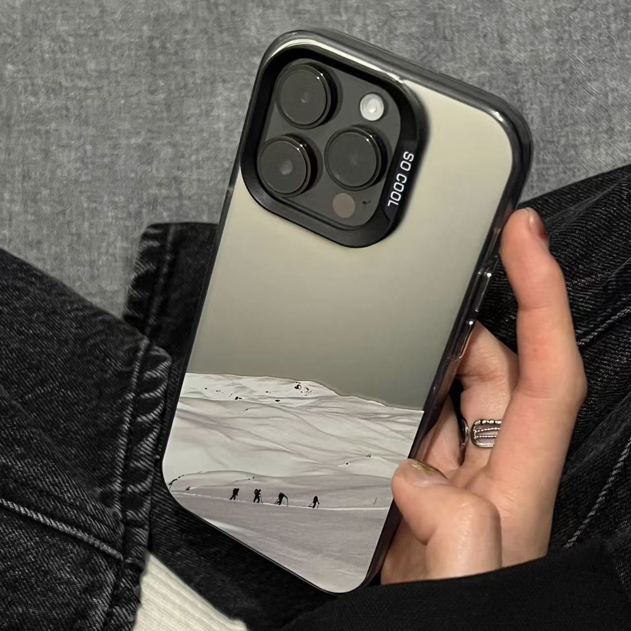 Nuevo estilo europeo y americano adecuado para iPhone 16 funda para teléfono móvil Apple 15promax/14 anti-caída 13pro12 personalidad 11