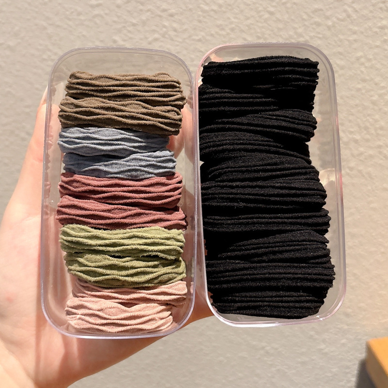 high elastic seamless rubber band women‘s new hair rope durable super wide head rope all-match high ponytail mask hair ring