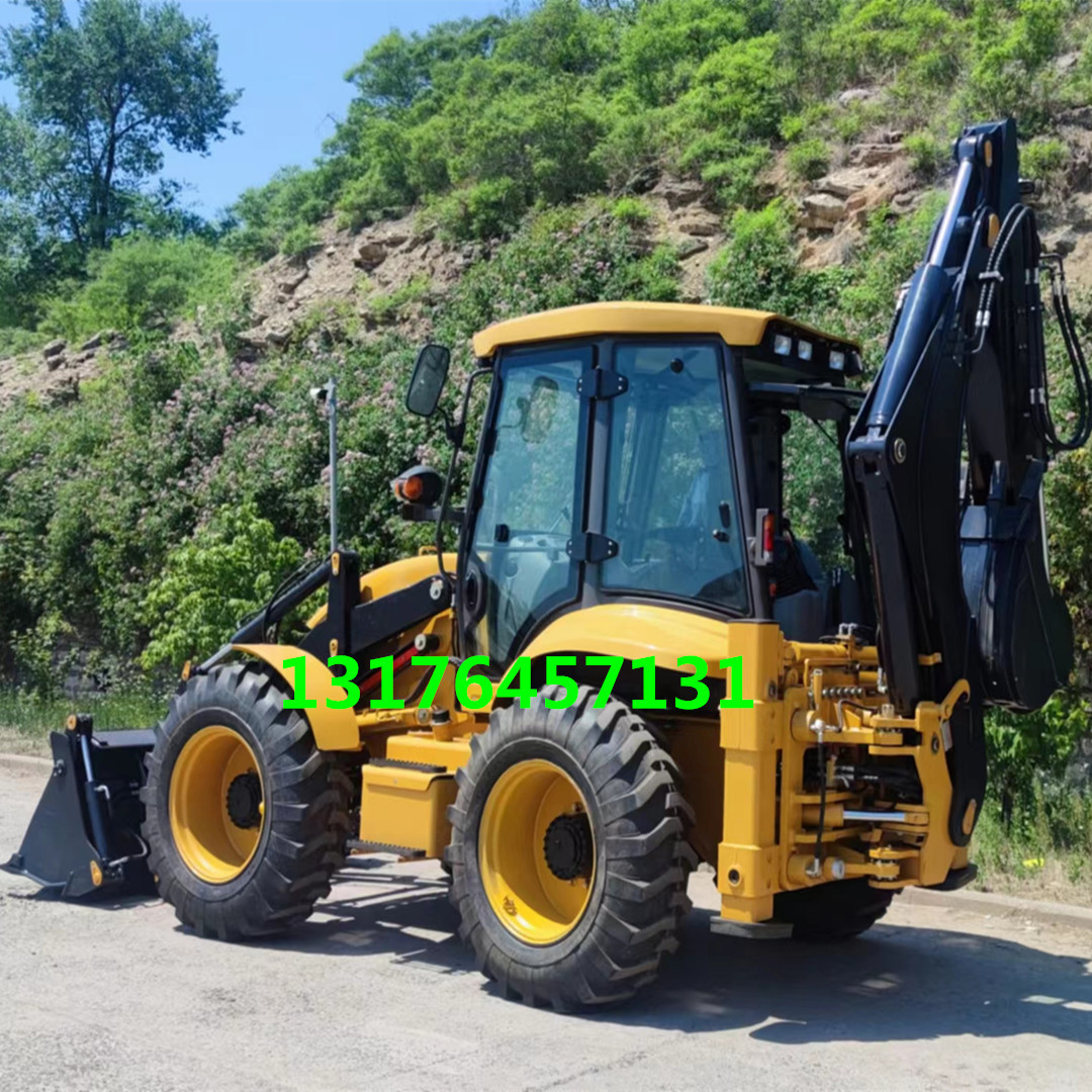出口外贸两头忙挖掘装载机 全时四驱四轮转向反铲装载机 两头忙