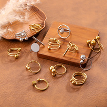 ins�缸��Բ���Ѹֽ�ָŮС����Ʋ���ɫ18k�����β���ֿ��ڽ�ָ