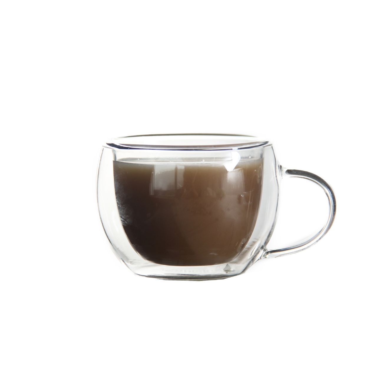 Taza de café de alta capacidad de borosilicato, taza de vidrio transparente con taza de jugo de leche, taza de vidrio casera creativa de doble capa