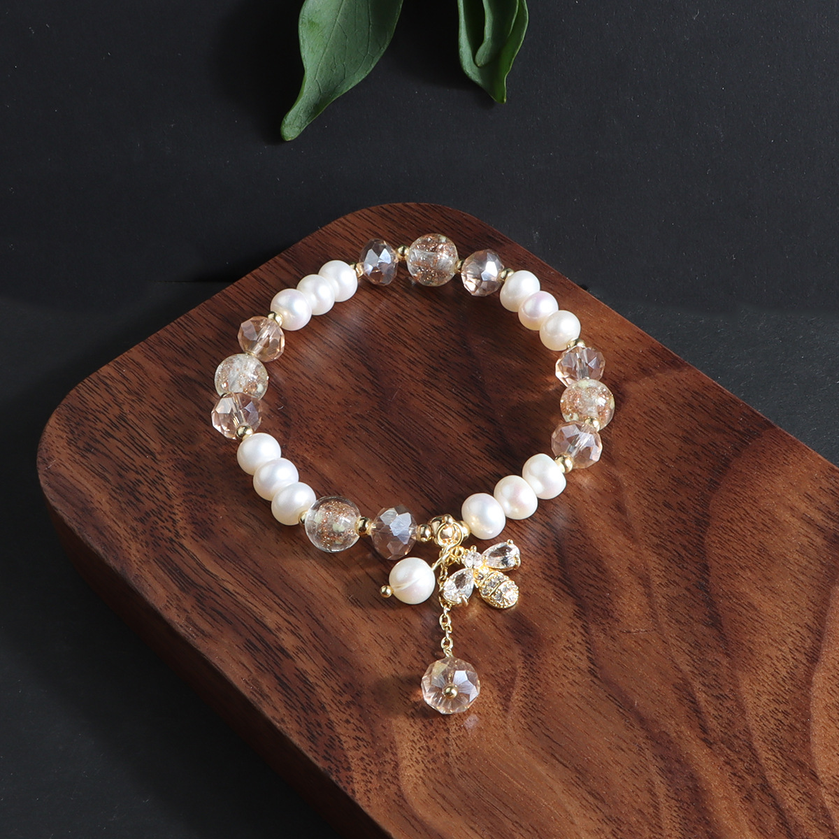 Freshwater Pearl Crystal Bee Style
