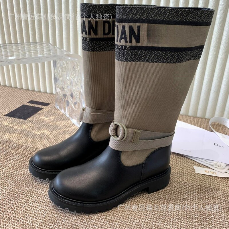 Classic Long Boots for Women 2024 Autumn and Winter New Style Large Tube Thick High Heel Slim Boots Niche Genuine Leather Knight Boots for Women