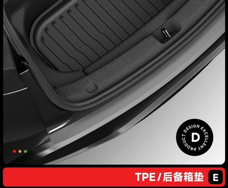 [Cross-border exclusive] Suitable for Model YL, full set of floor mats for the entire car, including front and rear trunk mats and storage bins, made of TPE material