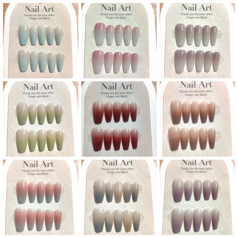 Gradient hand-worn nail special nail net red explosions nail nail nail nail nail patch jelly wholesale