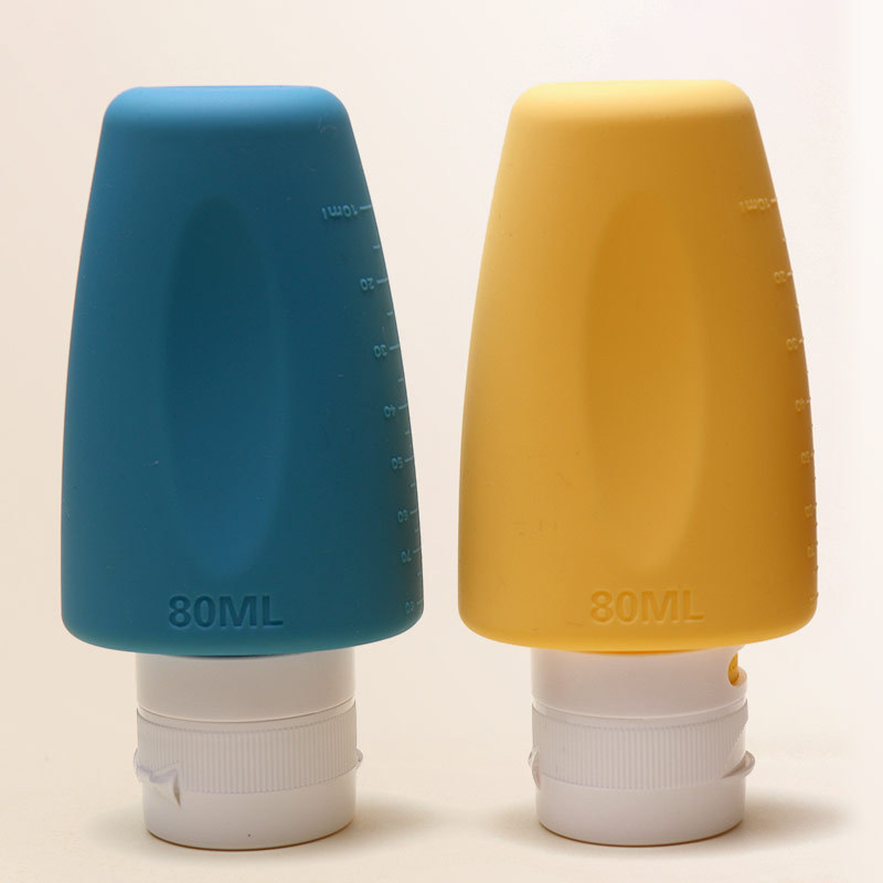 Traje de sub-botella de silicona de grado alimenticio suave botella de loción champú desinfectante de manos cosméticos de viaje sub-botella de vacío