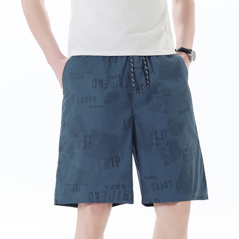 Summer men's trendy loose-fitting pure cotton shorts, men's simple plus-size mid-length pants, military-style pants, men's beach pants Summer men's trendy loose-fitting pure cotton shorts, men's simple plus-size mid-length pants, military-style pants, men's beach pants