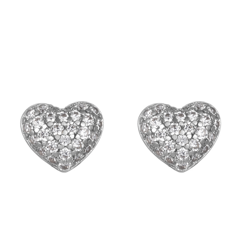 Joyería Xuping aleación de diamante amor pendientes de nicho coreano temperamento pendientes en forma de corazón lujoso de alta calidad pendientes