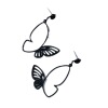 Black brand universal earrings, European style, punk style, internet celebrity