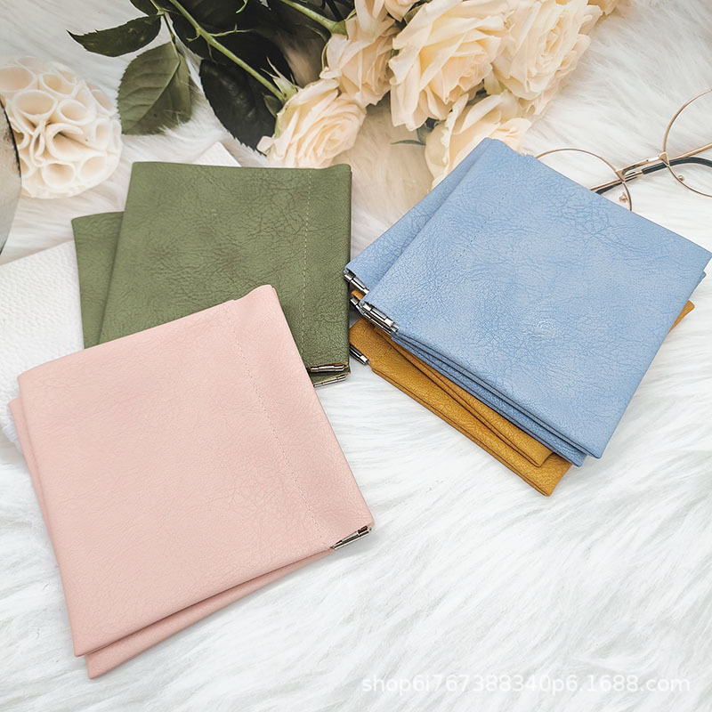 厂家定制皮革弹片袋化妆包 便携口红收纳袋 大容量小包补妆包批发