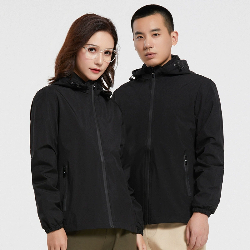 Однотонная весенне-осенняя тонкая куртка Куртка с капюшоном Съемная повседневная куртка Уличная куртка для альпинизма с принтом логотипа