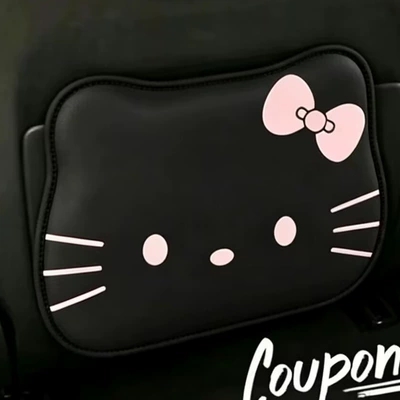 Cute Kitten Cartoon Seat Back Anti-Kick Pad for Ladies, Car Rear Seat Anti-Dirt Pad, Anti-Kick Mat