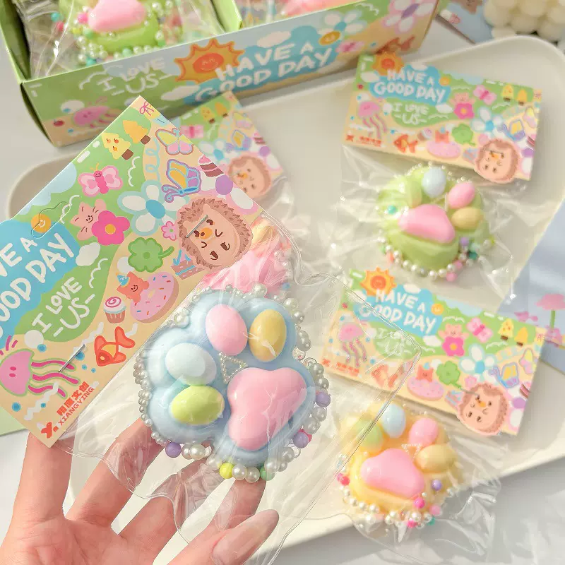 烂泥感多巴胺猫爪解压捏捏玩具 解压玩具捏捏乐减压玩具解压神器