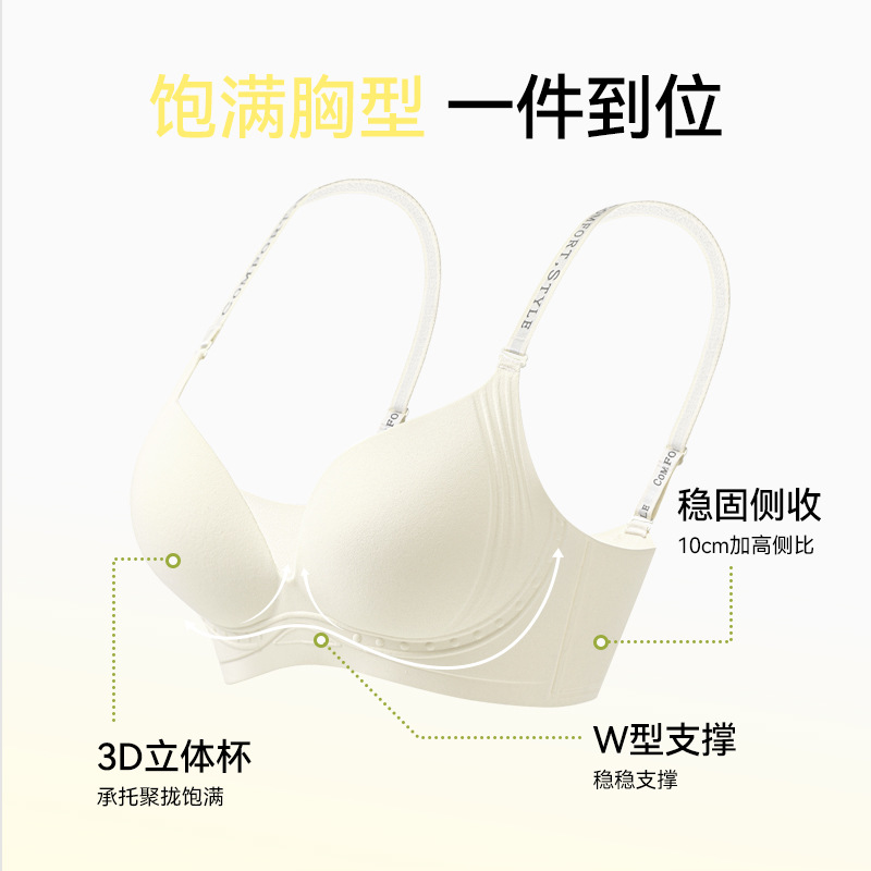 Ropa interior sexy, pechos pequeños de mujer, sin anillo de acero, estilo fino de verano, colección superior, senos secundarios, anti-flacidez, sujetador sin costuras, mujer