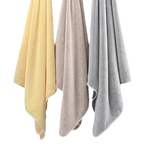Cationic household microfiber towel, non-shedding face towel, dry hair bath towel, double-sided coral velvet household bath towel