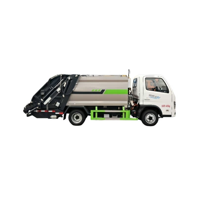 7-cubic-meter rear-loading compact garbage truck, small and lightweight, for community alleys, micro garbage collection and transfer vehicle