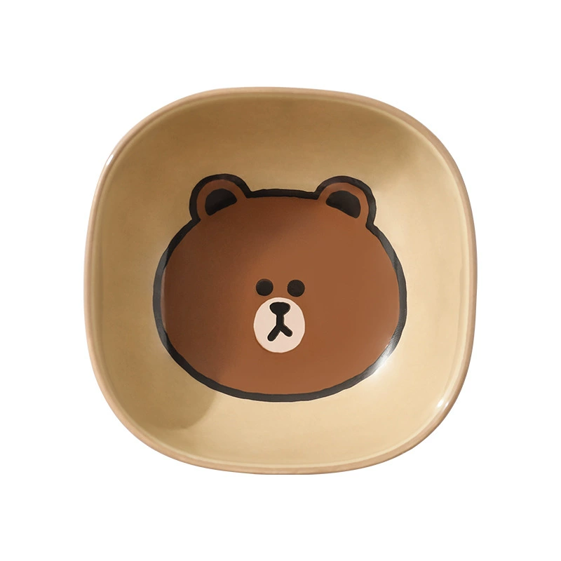 Тарелка для соуса LINE Friends в виде рвущейся кости, миска для макияж/приправа, маленькая керамическая тарелка для соевого соуса/уксуса, подача для хот-пота