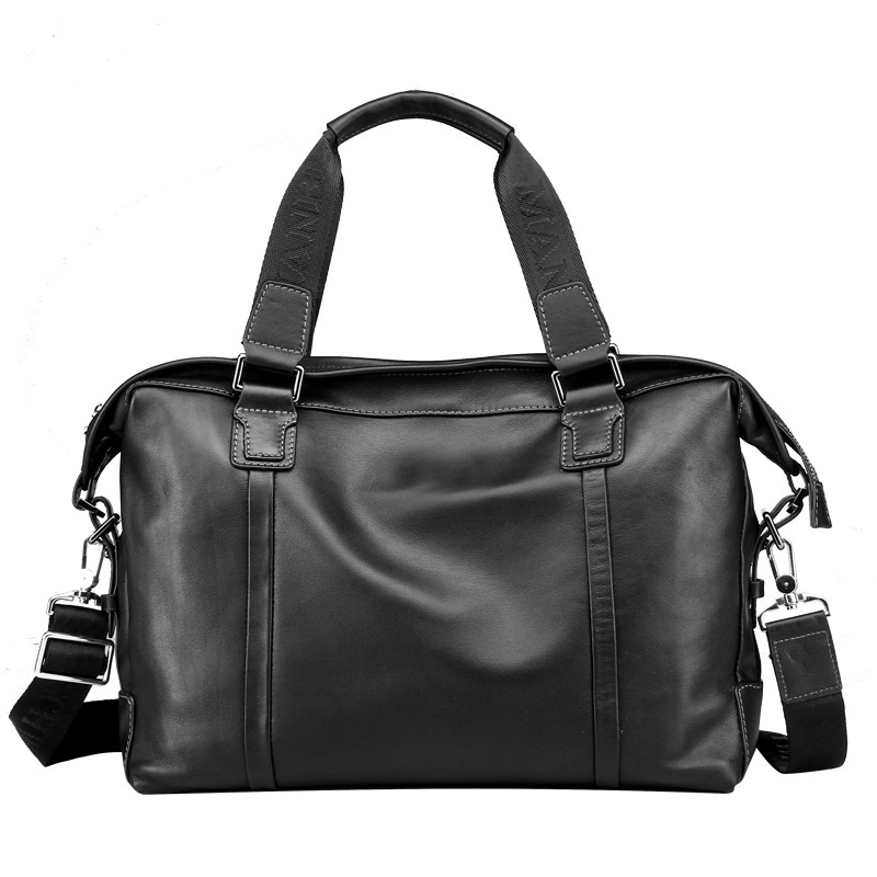 Men's Genuine Leather Men's Handbag Large Capacity Horizontal Computer Bag First Layer Cowhide Business Briefcase One Piece Drop Shipping