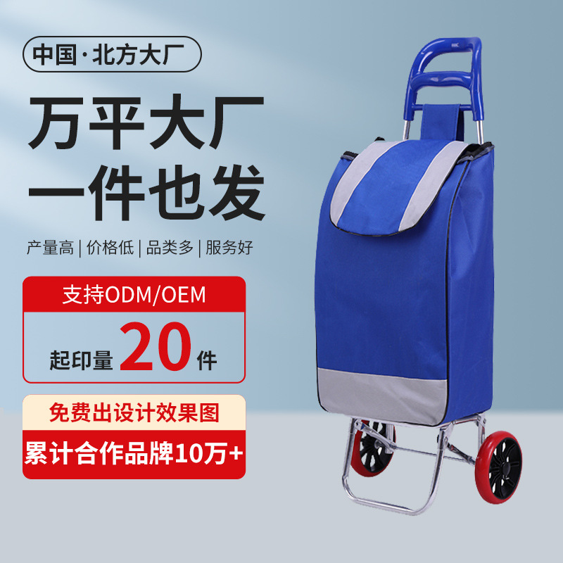 Carrito de Compras Plegable de Hierro Plegable para Compras Domésticas