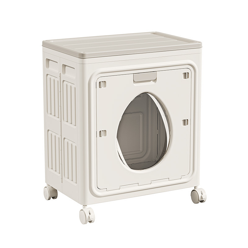 Caja de almacenamiento de ropa, caja de almacenamiento, gran capacidad, tapa abatible para el hogar con ruedas, armario de almacenamiento de edredones de ropa de temporada plegable