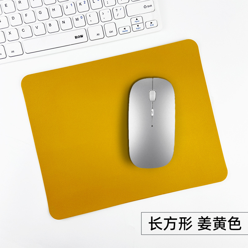 国境を越えた現物pu皮厚手マウスパッド皮革汚れに強い多色角形円形皮質マウスパッドはロゴを決めることができる|undefined