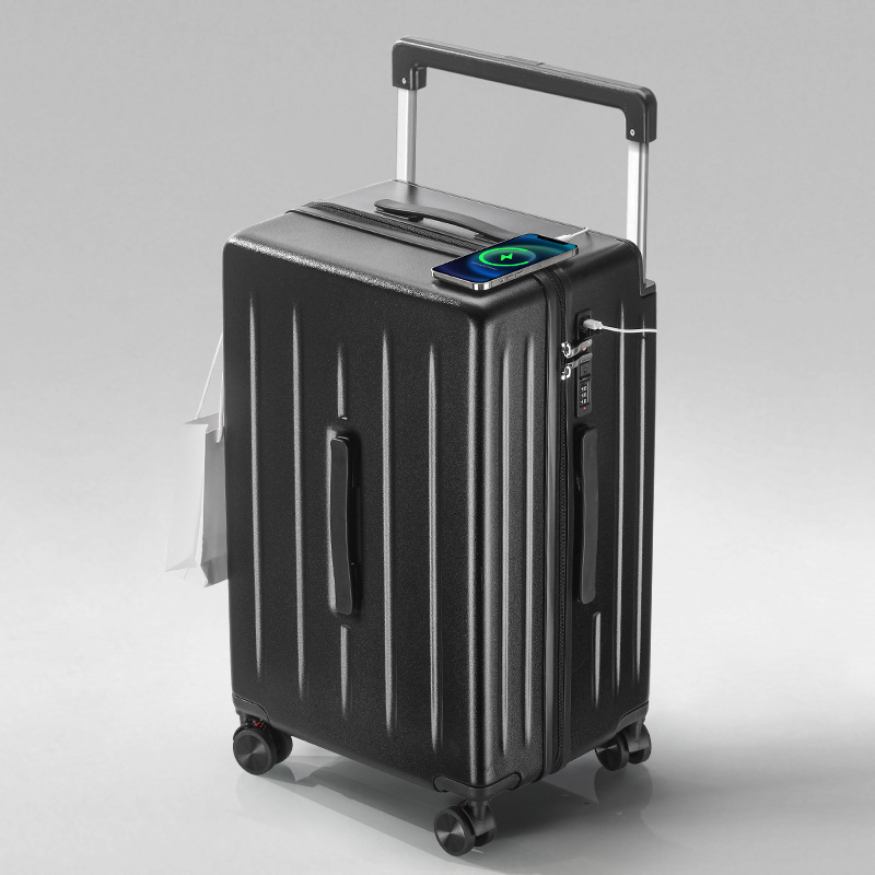 Nueva maleta de tracción ancha de moda, maleta de gran capacidad, maleta de viaje para estudiantes duradera, rueda universal para hombres y mujeres