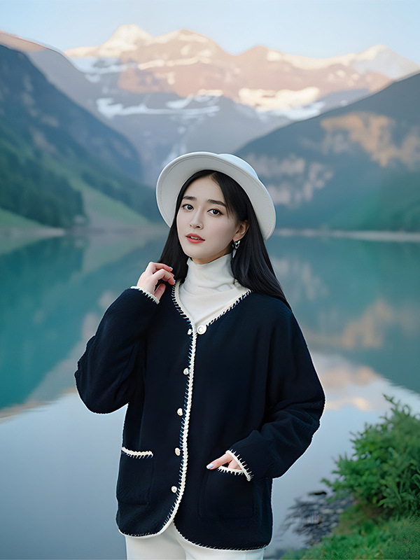 130-320 Plus Size Women's Small Fragrant Style Jacket 2025 Autumn and Winter New Fat mm Imitation Lamb Polar Fleece Design