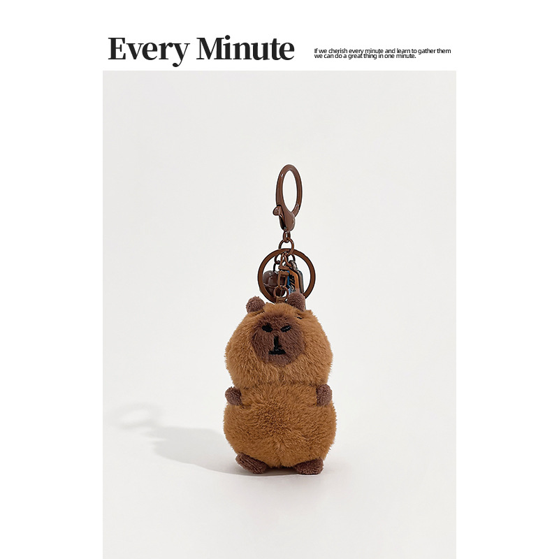 Capabala peluche muñeca colgante capibara mochila colgante llavero feo lindo mini bolso colgante regalo al por mayor